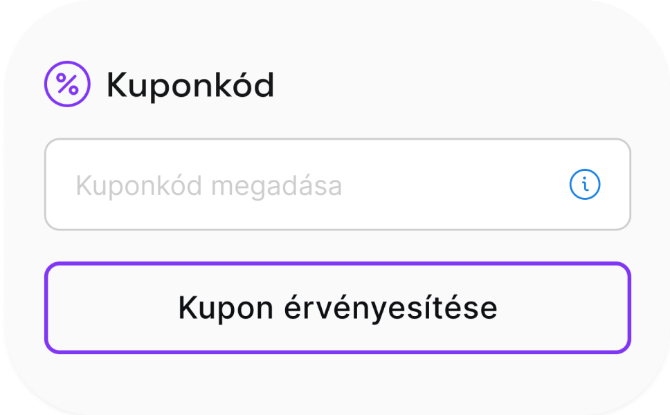 a white screen with a purple button that says kuponkod