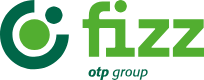 a green and white logo for a company called fizz